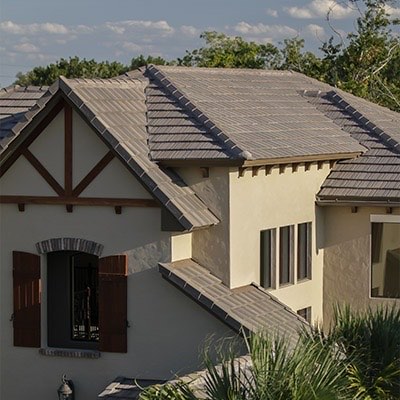 Eagle Roofing Golden Eagle concrete tile installed