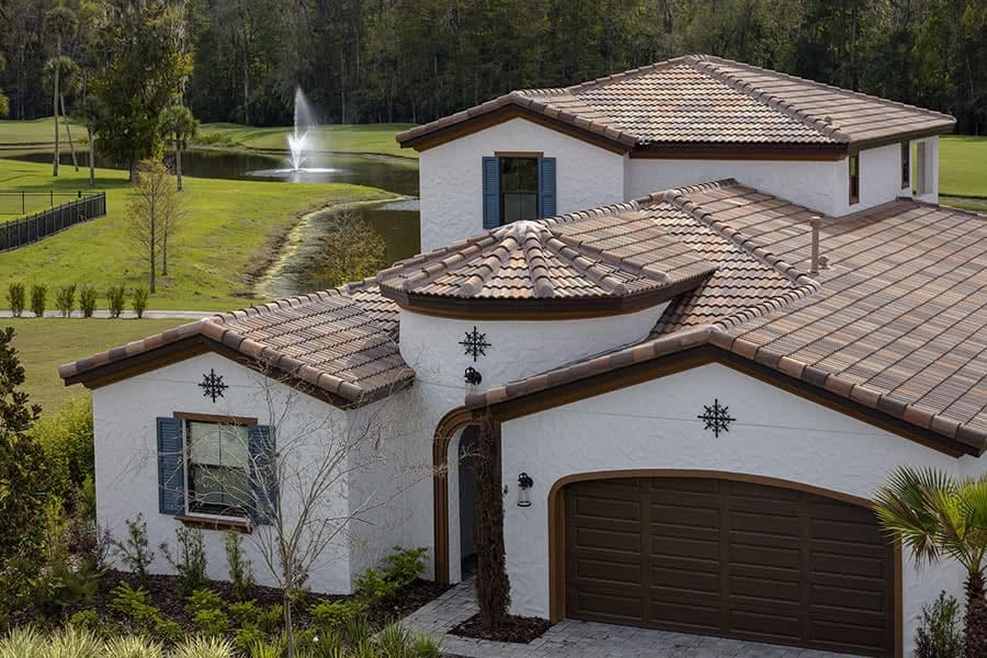 Eagle Roofing Malibu concrete tile installed