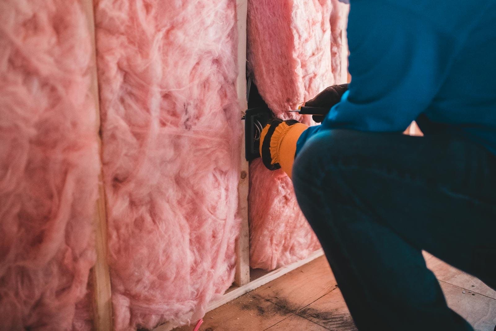 R-30 blown-in insulation — AttiCat install