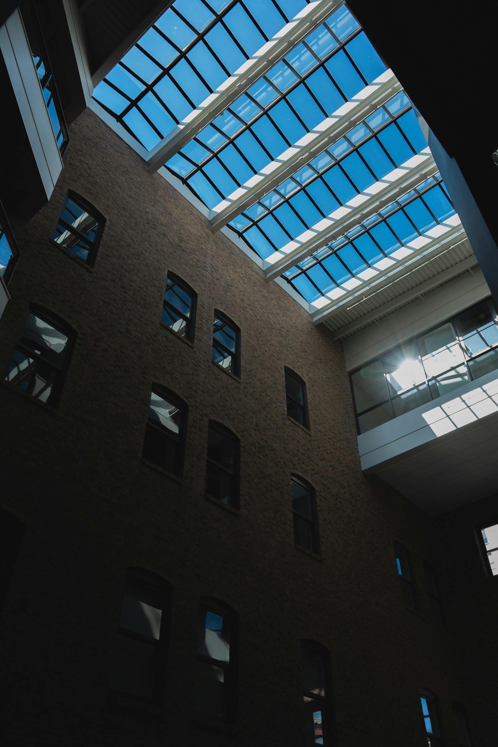 Curb-mounted skylight on a residential roof